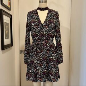 H&M W’s Ditzy Floral First t and Flare Dress with Neckline Cutout